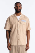Classic Mechanic Button Up Shirt - Tan