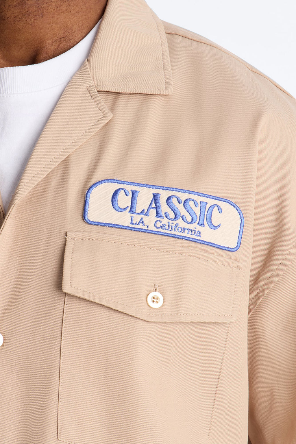 Classic Mechanic Button Up Shirt - Tan