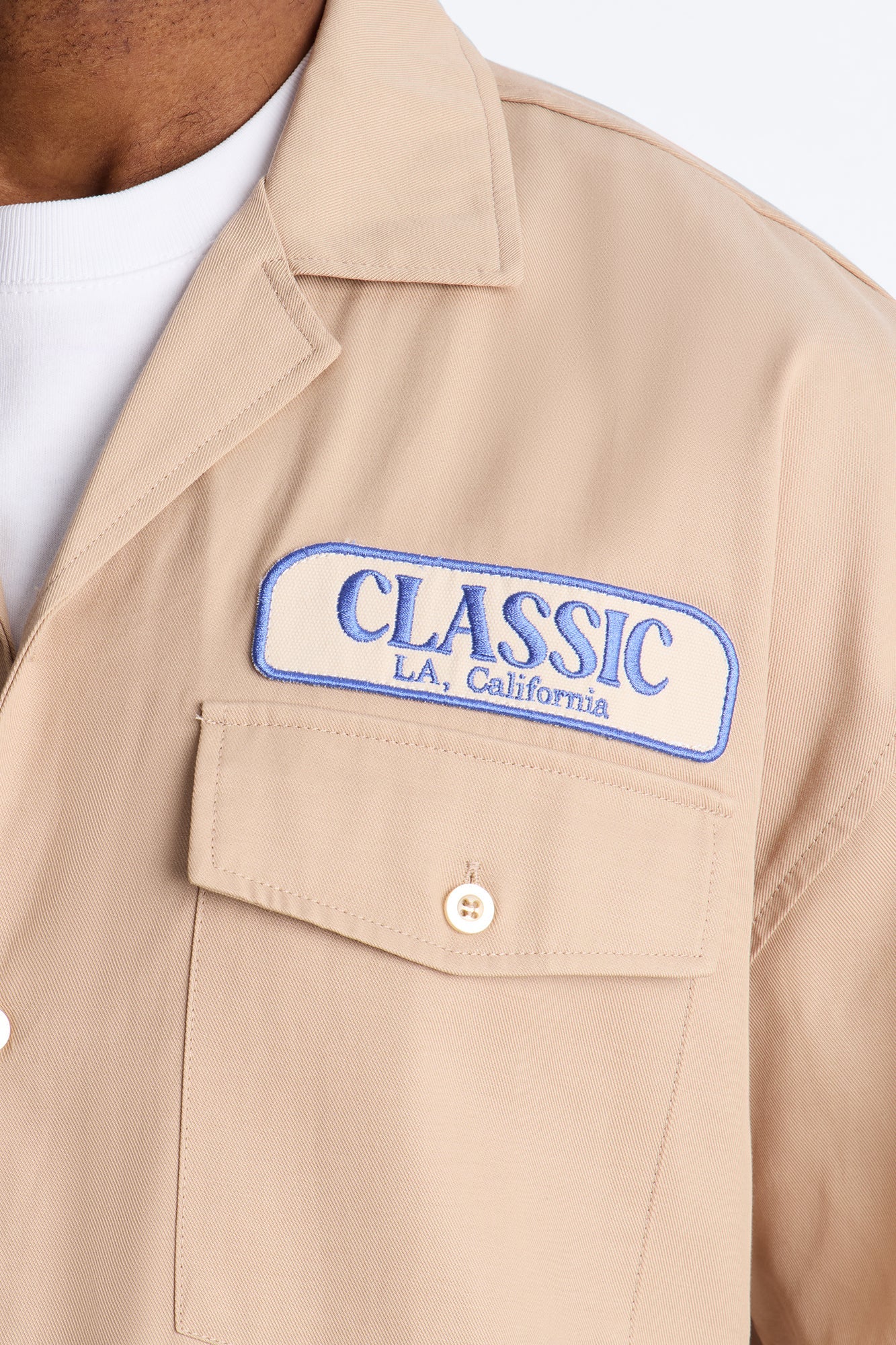 Classic Mechanic Button Up Shirt - Tan