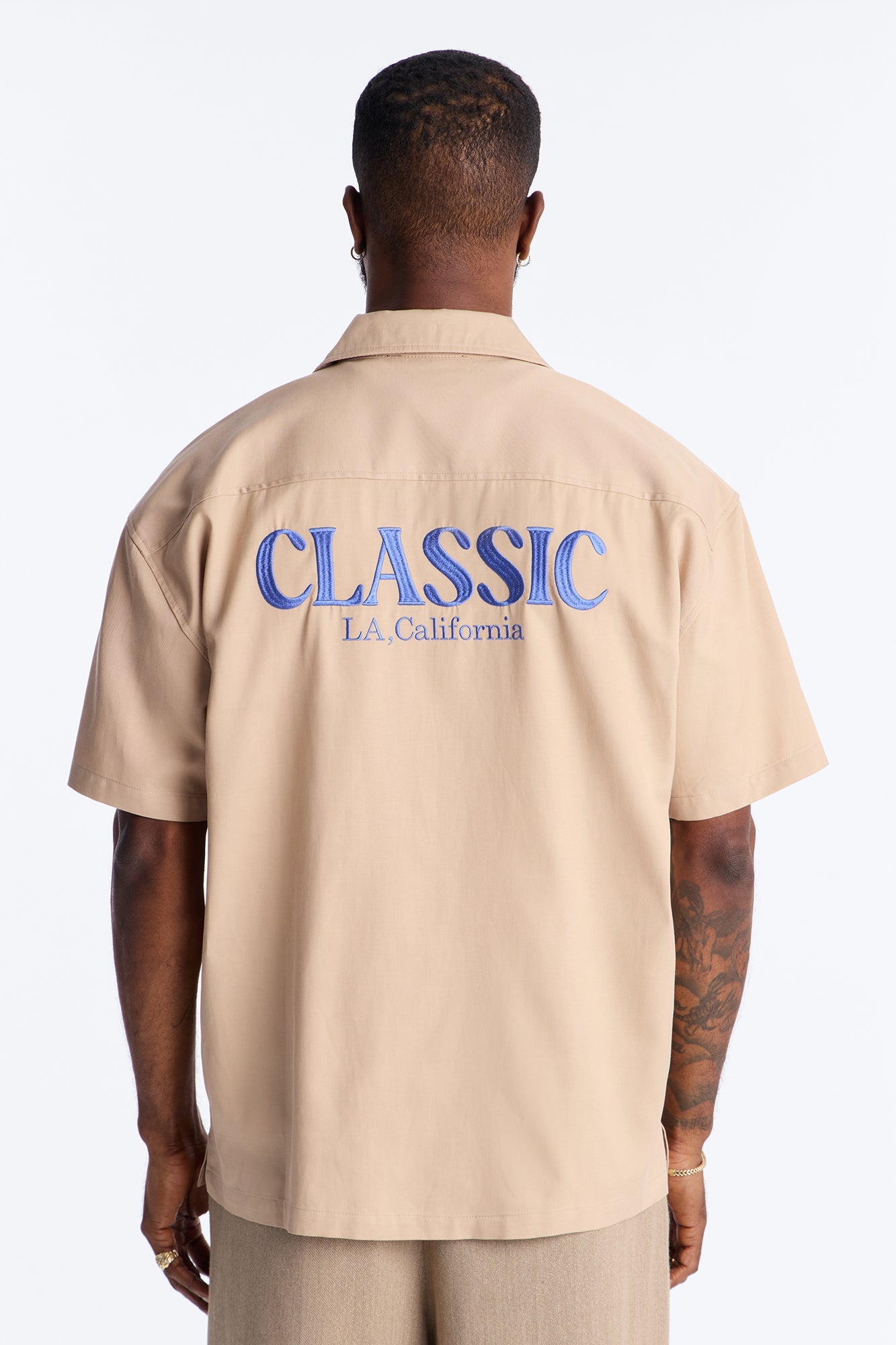 Classic Mechanic Button Up Shirt - Tan