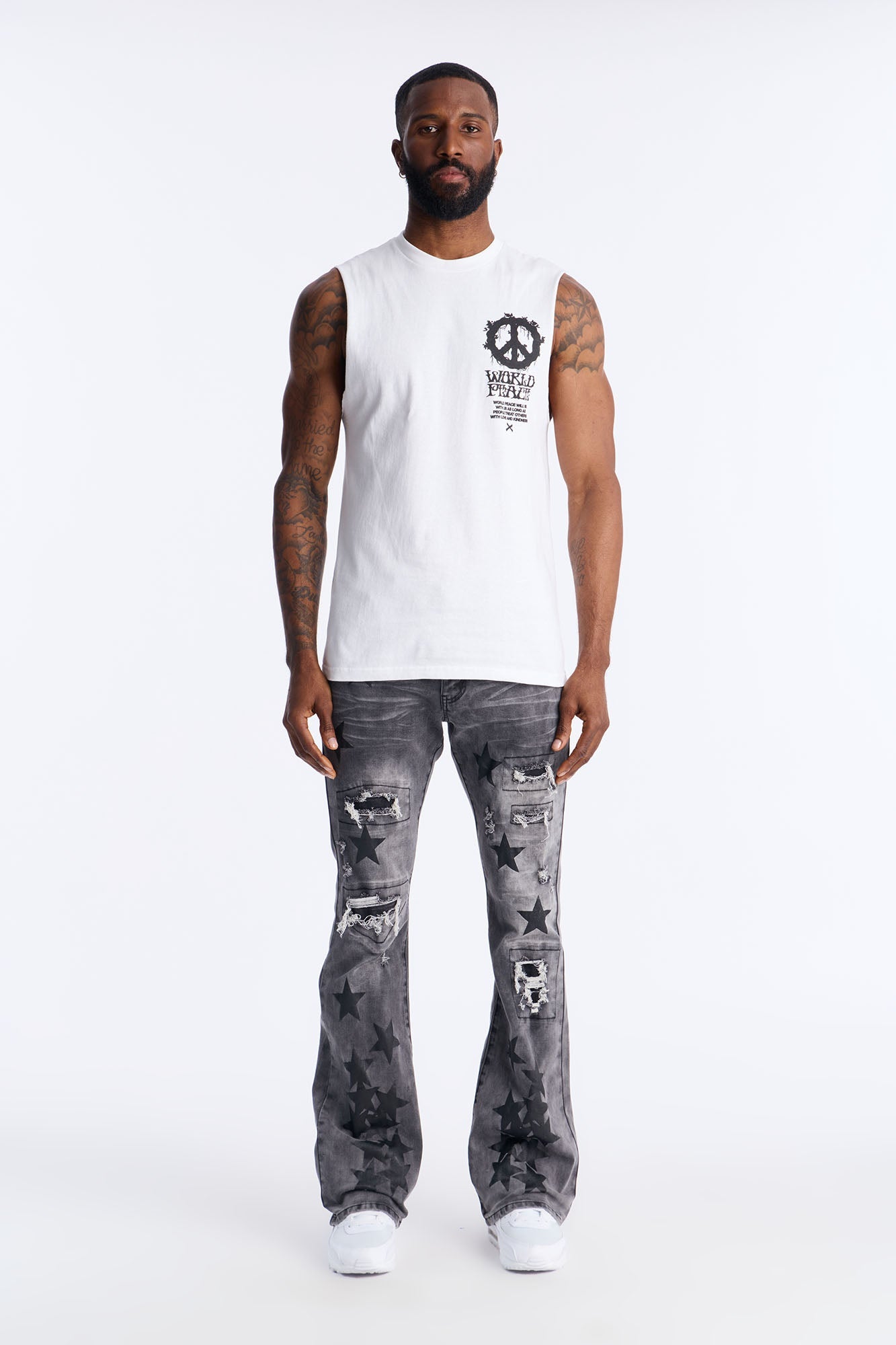 World Peace Muscle Tee - White