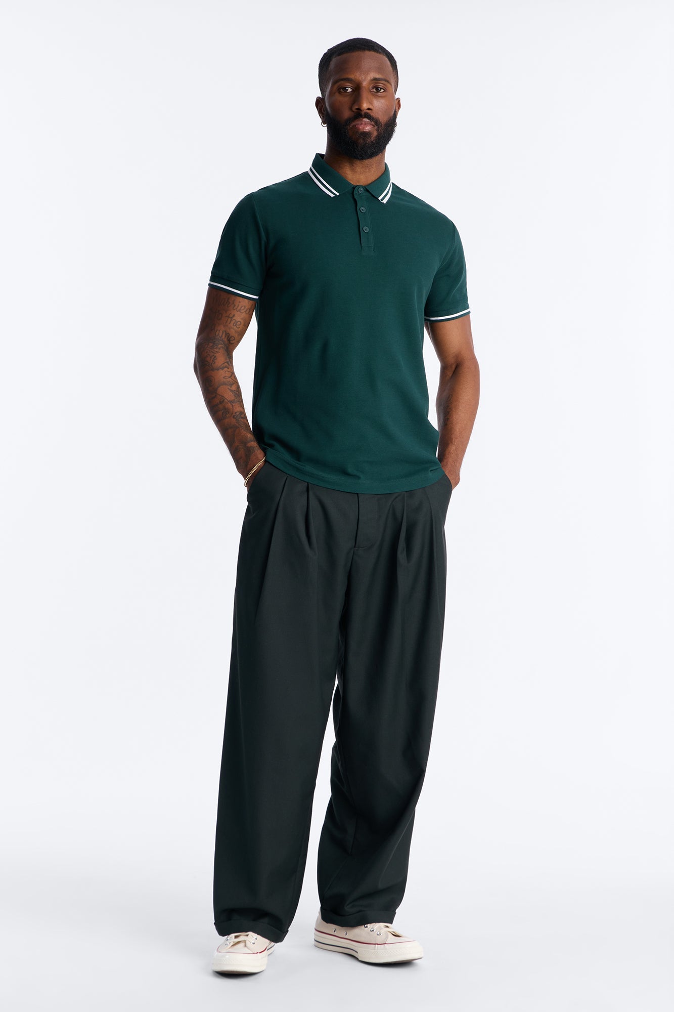 Wilson Short Sleeve Polo - Hunter Green