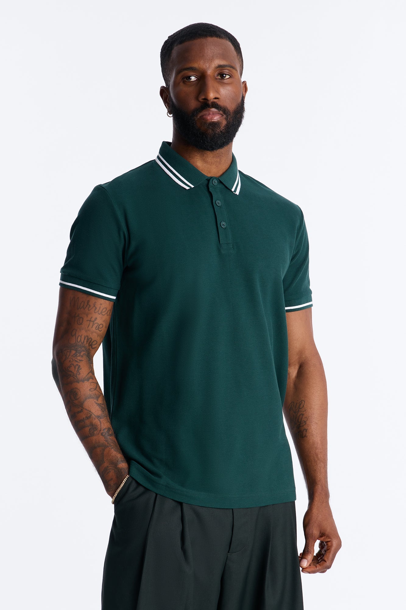 Wilson Short Sleeve Polo - Hunter Green