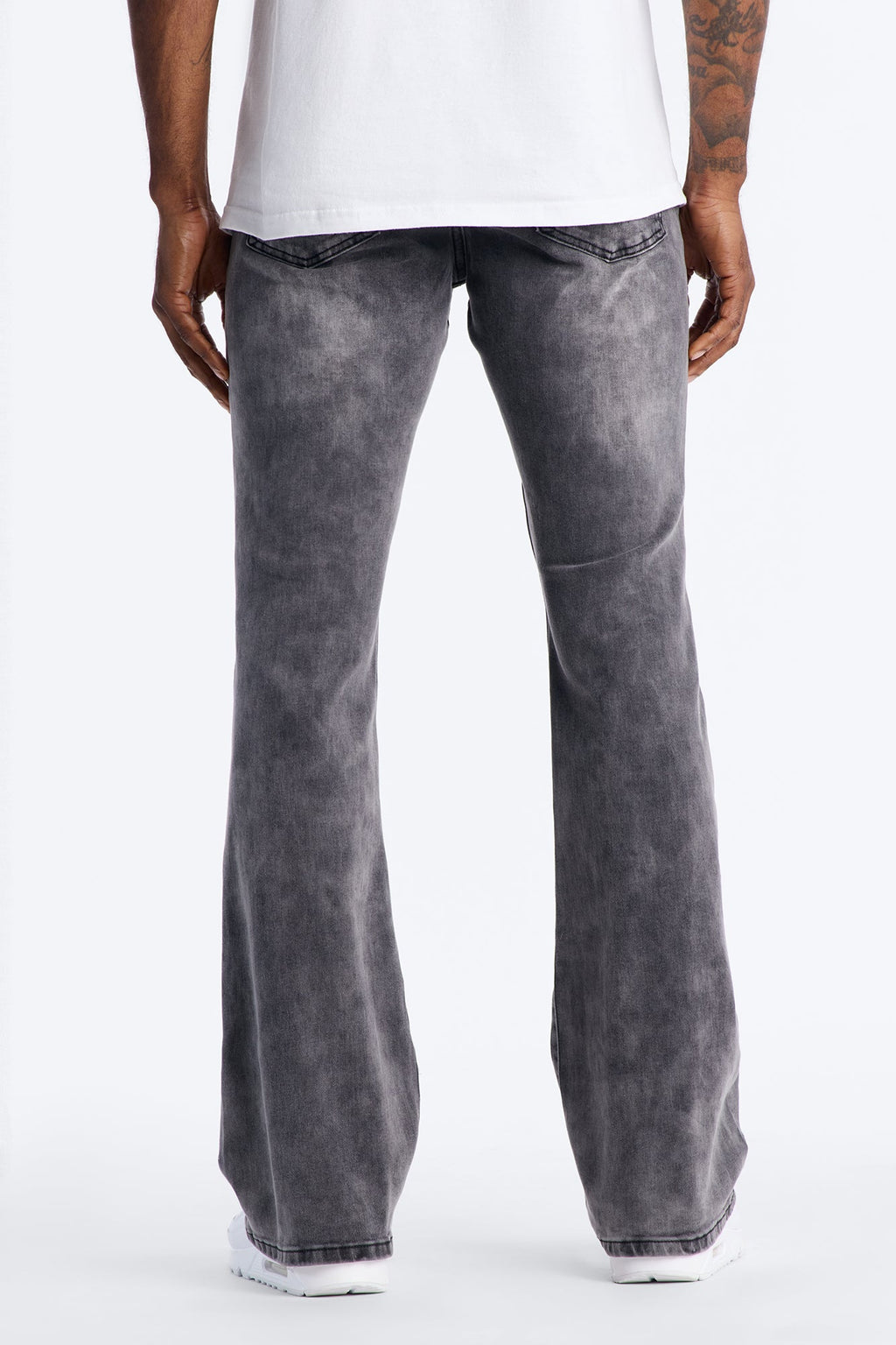 Stacked Skinny Flare Cosmo Jean - Black Wash