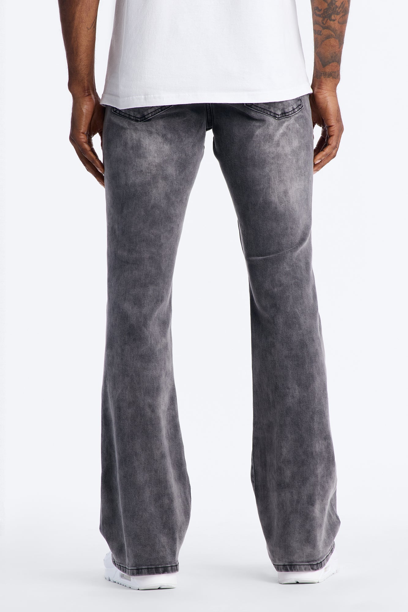 Stacked Skinny Flare Cosmo Jean - Black Wash