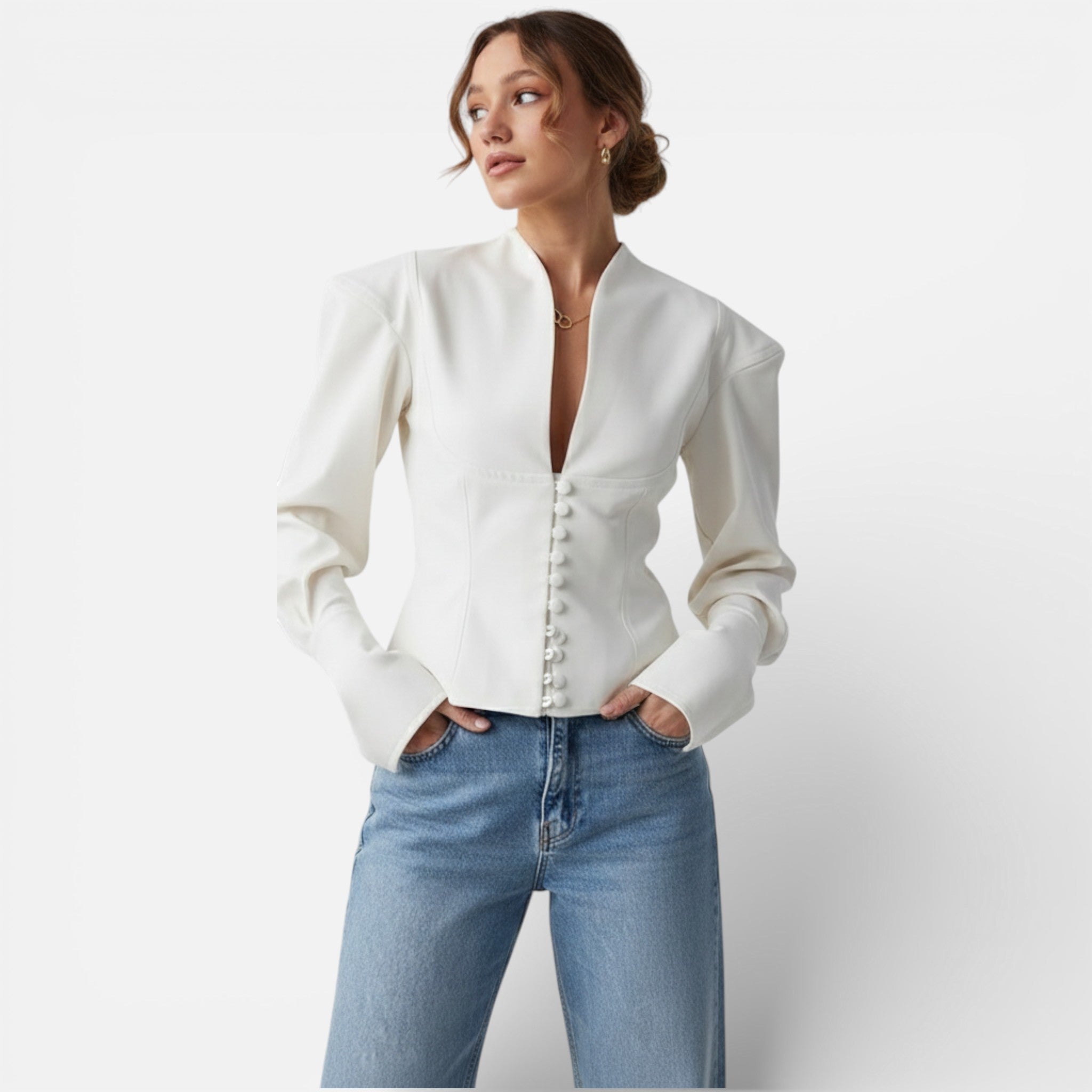 CIVI | Women’s V-Neck Blazer – Refined Everyday Outerwear