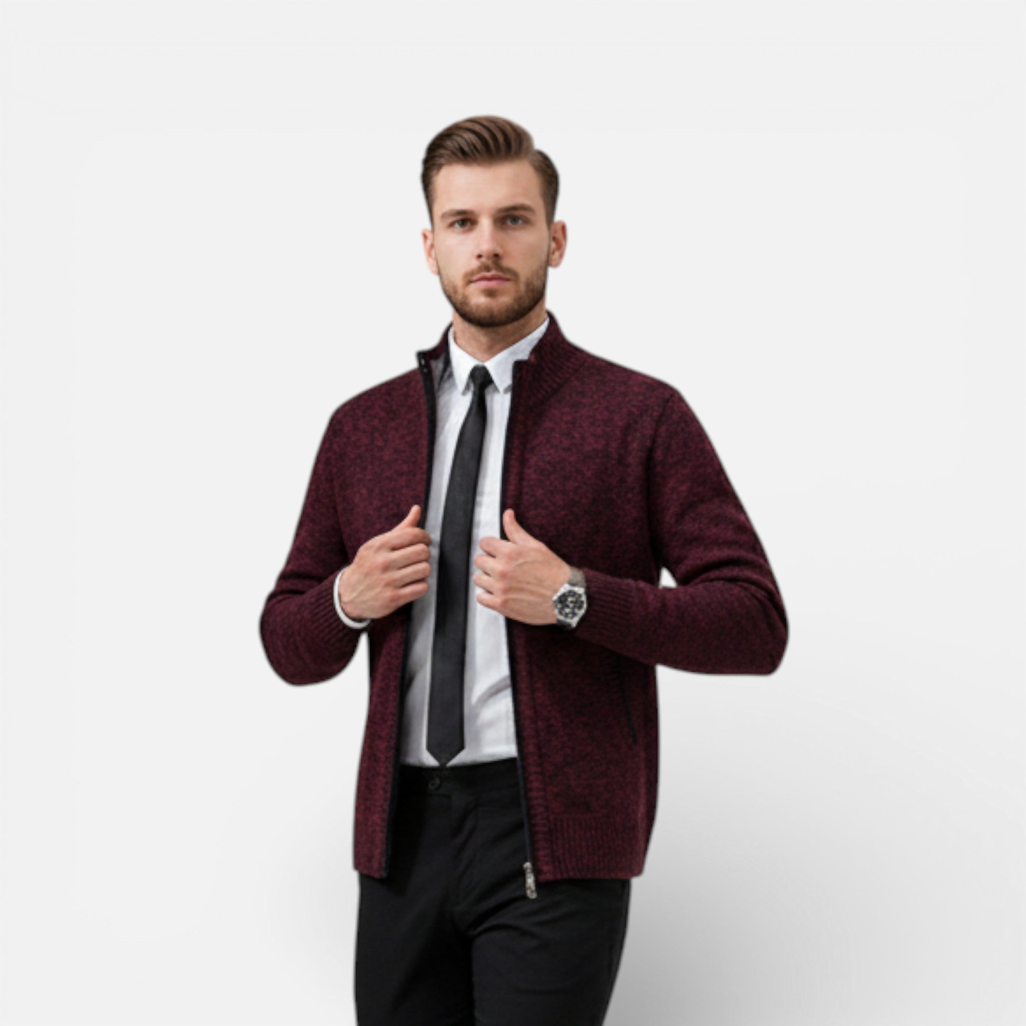 CIVI | Men’s Zipper Cardigan – Heritage Autumn Warmth