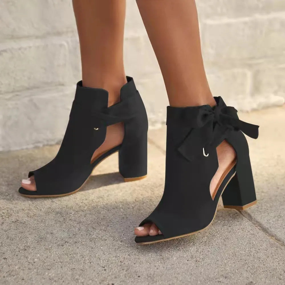 CIVI | Women’s Open-Toe Sandals with Ankle Bow
