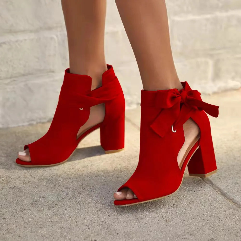 CIVI | Women’s Open-Toe Sandals with Ankle Bow