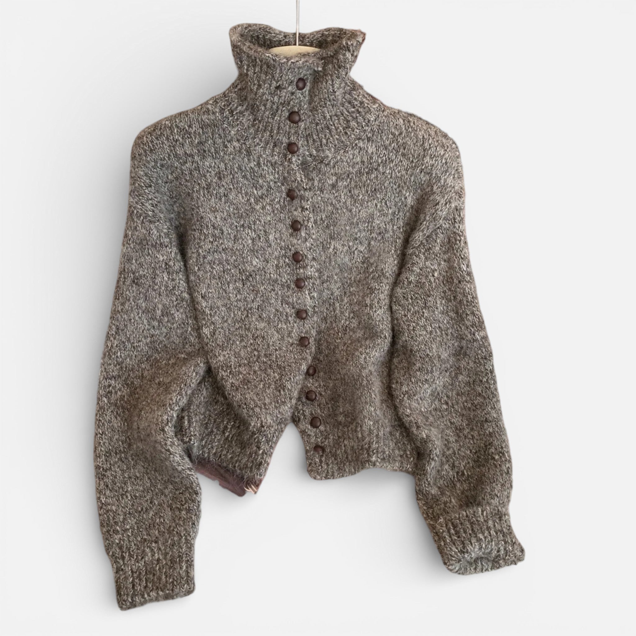 CIVI | Women’s Turtleneck Cardigan – Heritage Knit Elegance