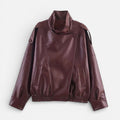 CIVI | Women’s Long Sleeve Leather Jacket – Timeless Refinement