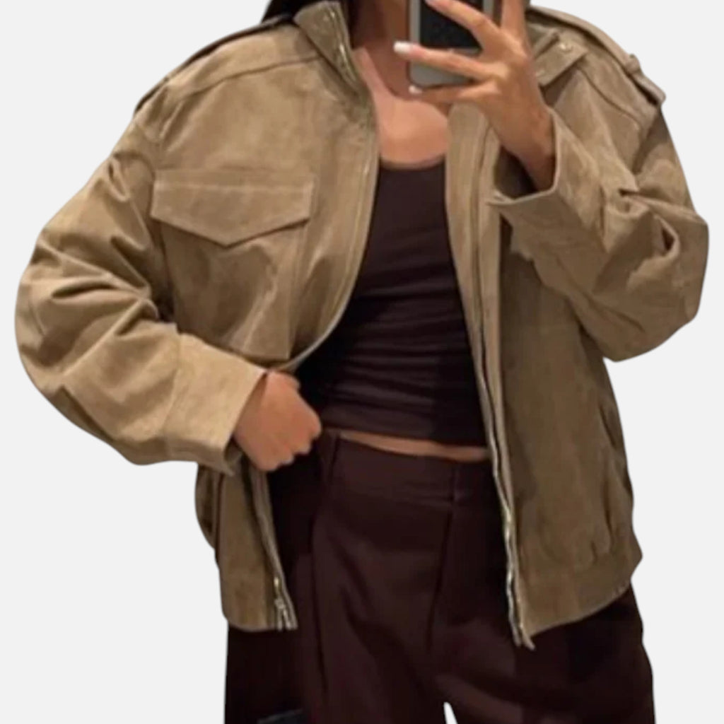 CIVI | Women’s Loose Suede Jacket – Refined Daily Style
