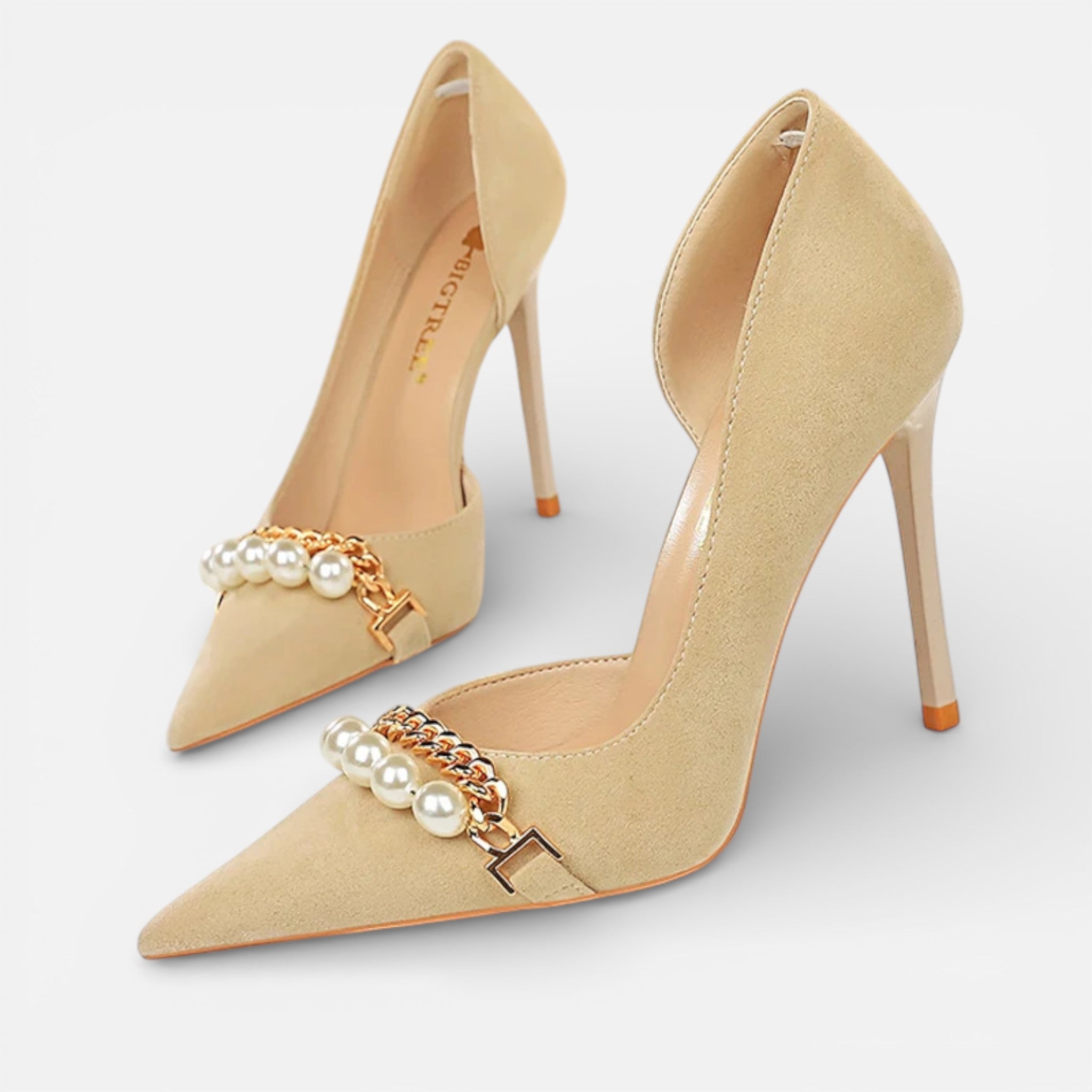 CIVI | Women’s Checked Grain Heels – Refined Banquet Style